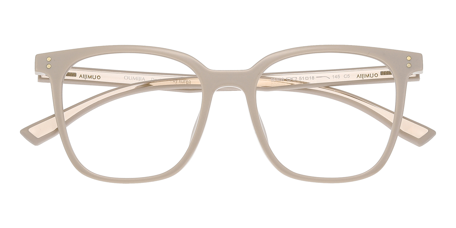 Astoria Cream Square Silica-gel,TR90 Plastic Eyeglasses