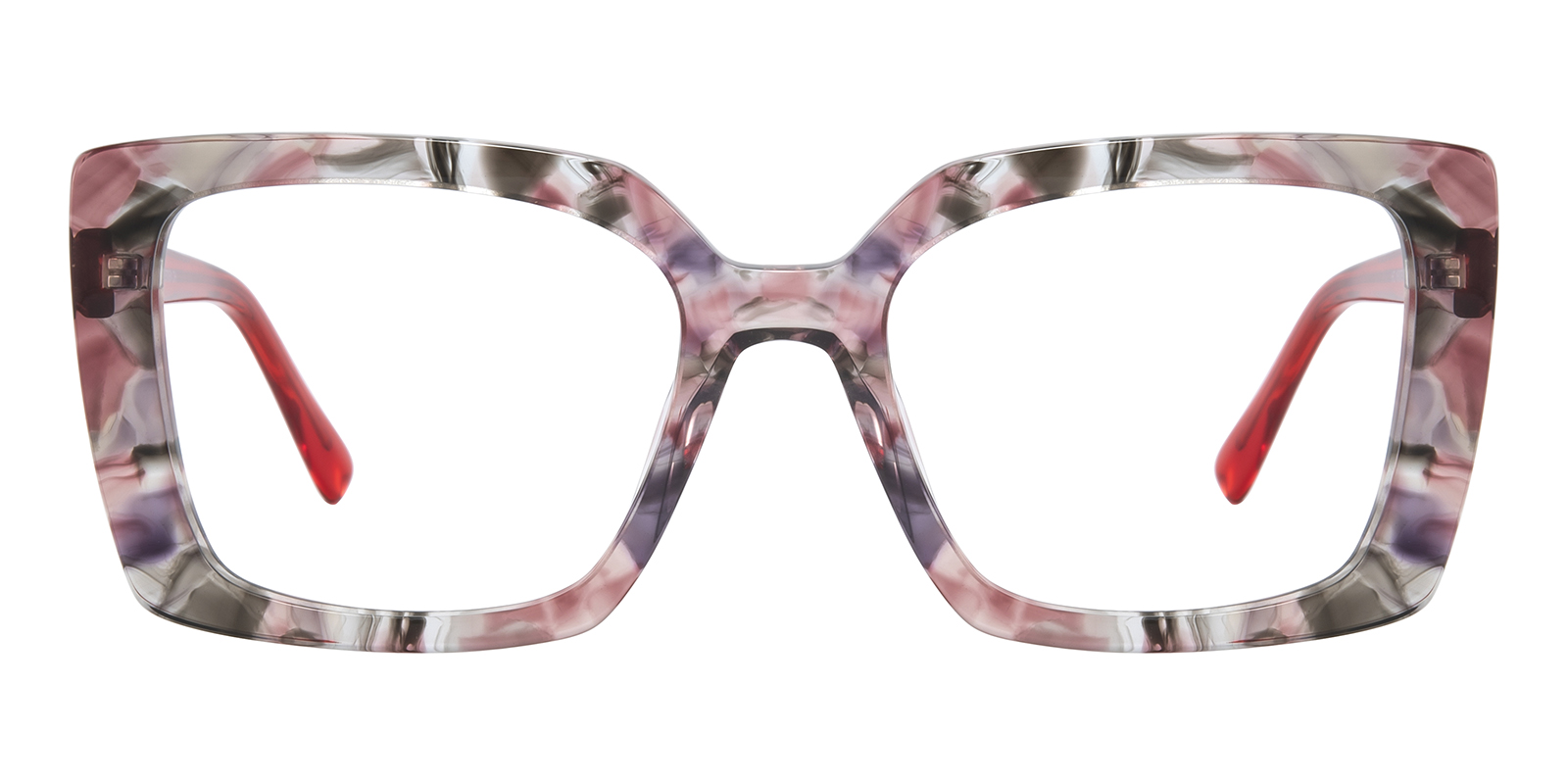 Doreen Square Pink/Floral Eyeglasses | GlassesShop